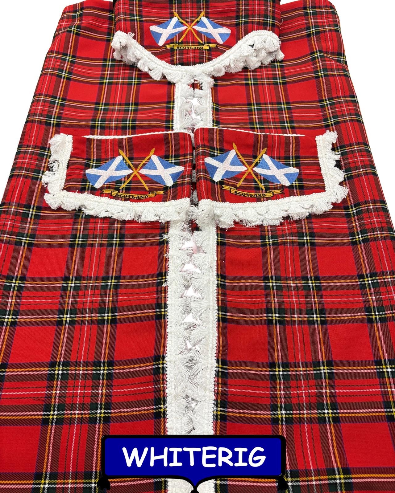 Ready to hang Royal Stewart truck curtain set Whiterig Truck Curtains